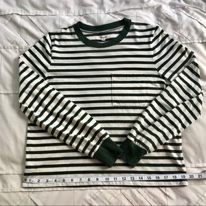 Striped Long Sleeve Pocket Tee